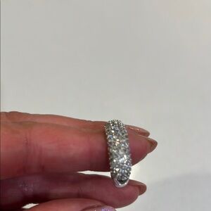 Elegant Silver Women's with spattering of Bling Ring